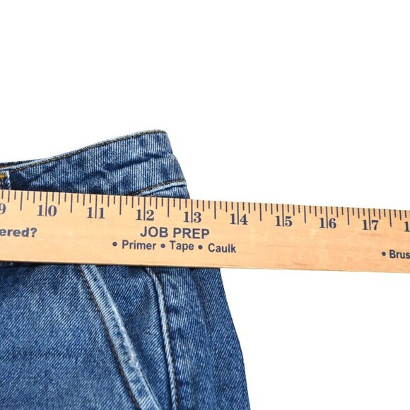 ZARA Deconstructed Denim Skirt S Raw Hem Y2K Grunge Asymmetrical - Picture 7 of 7